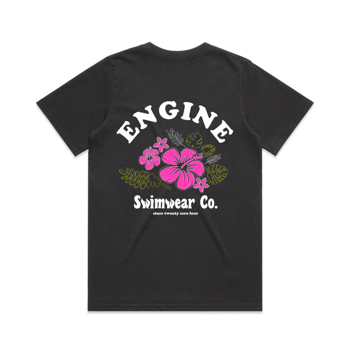 Floral Tee Charcoal
